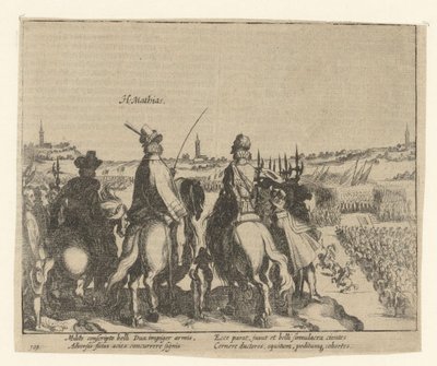 Matthias and the Prince of Orange Review the State Army, 1578 by Simon Frisius