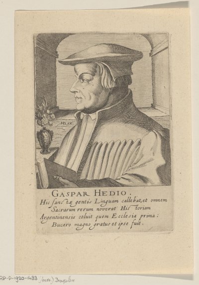 Portrait of Caspar Hedio by Simon Frisius