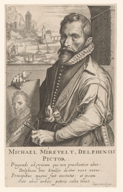 Portrait of Michiel Mierevelt by Simon Frisius