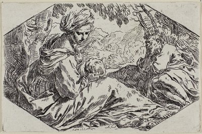 Rest on the Flight to Egypt by Simone Cantarini