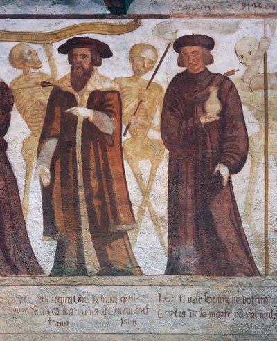 Death with the Duke and the Doctor (detail) by Simone II Baschenis