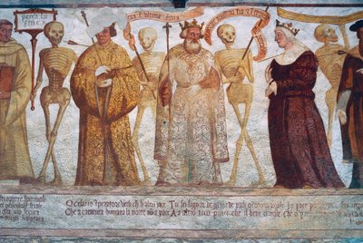 Death with the Emperor, the King and the Queen (detail) by Simone II Baschenis