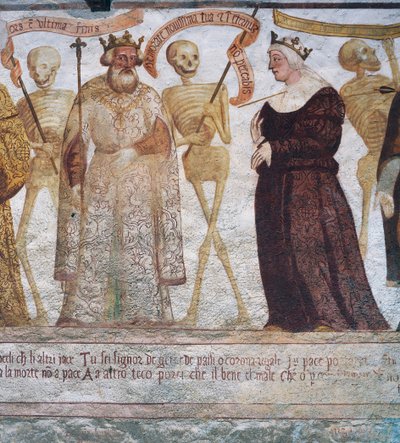 Death with the King and the Queen (detail) by Simone II Baschenis