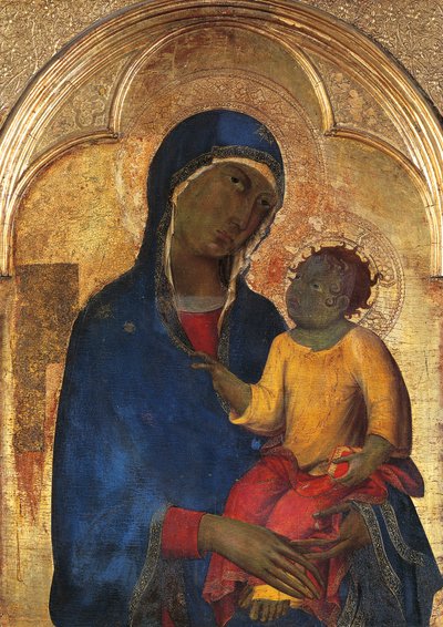Madonna and Child (detail) by Simone Martini