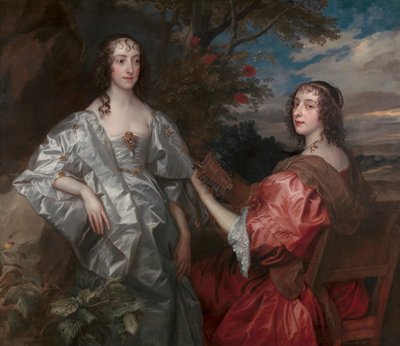 Katherine, Countess of Chesterfield, and Lucy, Countess of Huntingdon by Sir Anthony Van Dyck, and studio