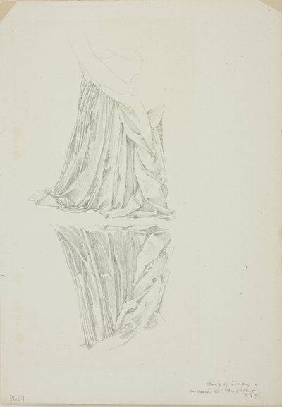 Draped Figure and Reflection, Study for Mirror of Venus by Sir Edward Burne Jones