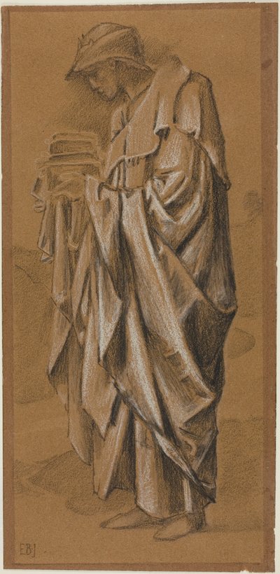 Standing Draped Figure in Profile to Left by Sir Edward Burne Jones