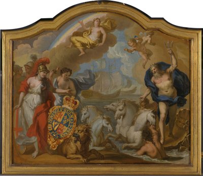 Allegory of the Power of Great Britain by Sea, design for a decorative panel for George I