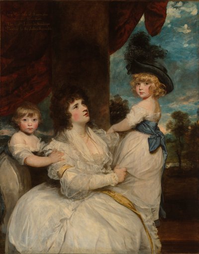 Portrait of Jane, Countess of Harrington, with her Sons, the Viscount Petersham and the Honorable Lincoln Stanhope by Sir Joshua Reynolds