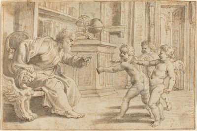Putti Testing a Man