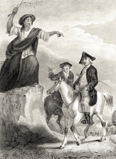 Meg Merrilies Predicting the Fall of the House of Ellangown, Illustration from 
