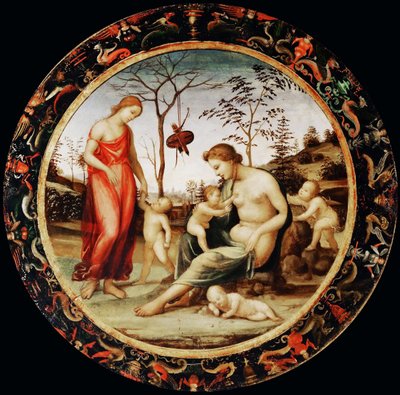 Allegory of Love: Venus Terrestrial with Eros and Venus Celestial with Anteros and Two Cupids by Sodoma