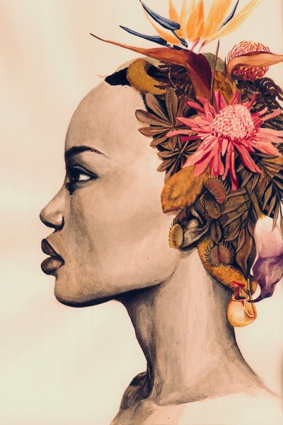 Botanical Crown Woman by Sophia Novosel