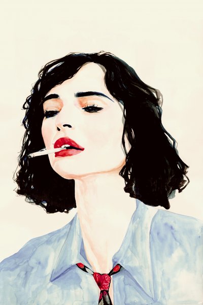 Chic Woman with Cigarette by Sophia Novosel