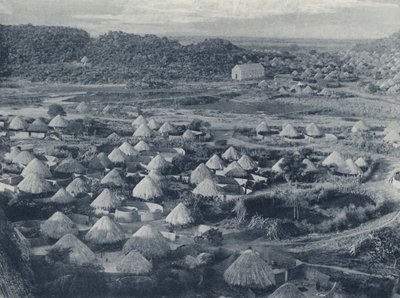 A Native Village (b/w photo) by South African Photographer