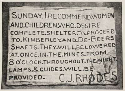 Placard erected by Mr Rhodes by South African Photographer