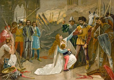 Embrace at the Feet of the Conqueror by Spanish School