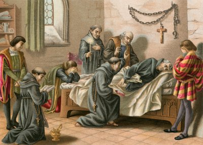 Death of Columbus by Spanish School