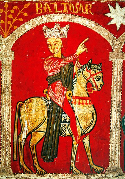 Altar frontal depicting Balthasar (detail) by Spanish School