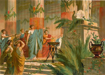 Festivities of Roman matrons by Spanish School