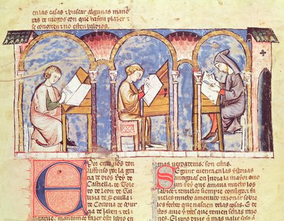 Games Table Makers, from the Book of Games, Chess, Dice and Boards, 1282 by Spanish School