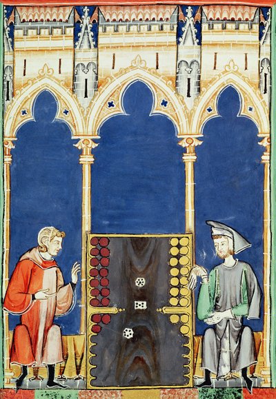 Two Backgammon Players, from the Book of Games, Chess, Dice and Boards, 1282 by Spanish School