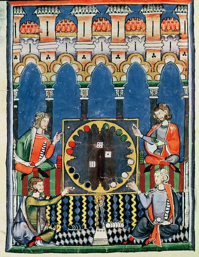 Four Arabic Backgammon Players, from the Book of Games, Chess, Dice and Boards, 1282 by Spanish School