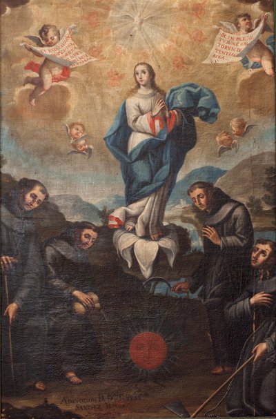Immaculate Conception with Horticultural Franciscans by Spanish School