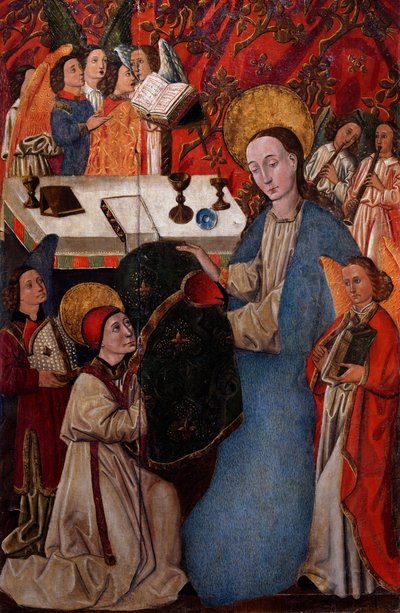 Presentation of the chasuble to St. Ildefonso by Virgin Mary by Spanish School