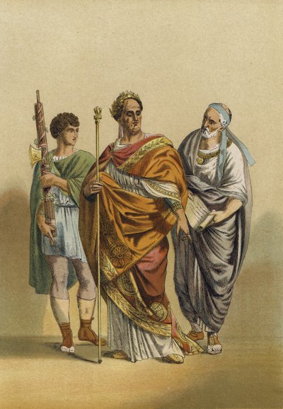 Roman Priest of Jupiter and His Attendants by Spanish School