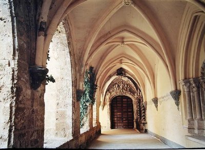 View of the Cloister of the Monastery by Spanish School
