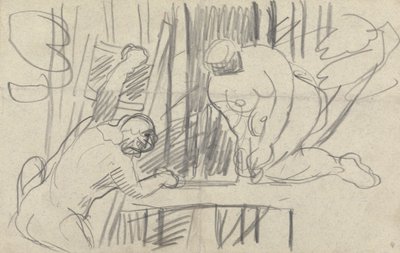 Cave of the Golden Calf: Study of a Tree House with Primitive People by Spencer Frederick Gore