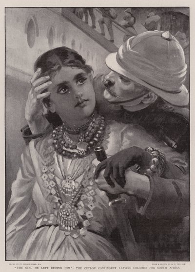 The Girl He Left Behind Him, the Ceylon Contingent leaving Colombo for South Africa by St. George Hare