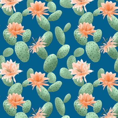 Prickly Pear Cactus Pattern by Stacy Hsu