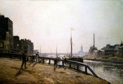 Canal Scene by Stanislas Victor Edouard Lepine