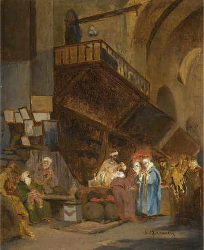 Bazaar in Constantinople by Stanislav Khlebovsky