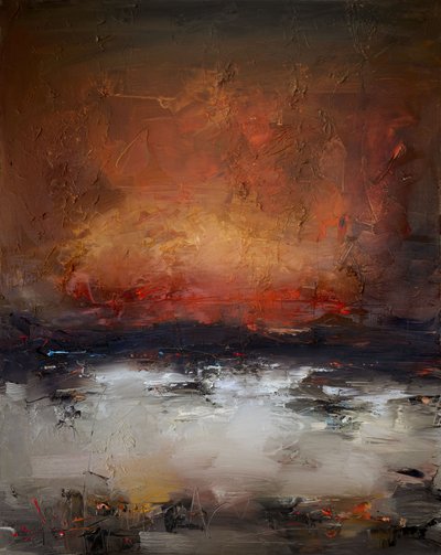 Fiery Abstract Landscape by Stanislav Lazarov