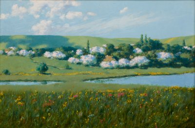 Spring Landscape with a Pond by Stanislaw Ignacy Witkiewicz