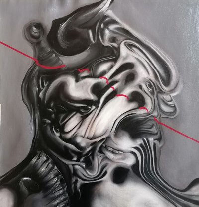 Surreal Distorted Face by Stefano Mazzolini