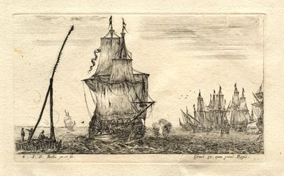 A Boat in Full Sail by Stefano della Bella