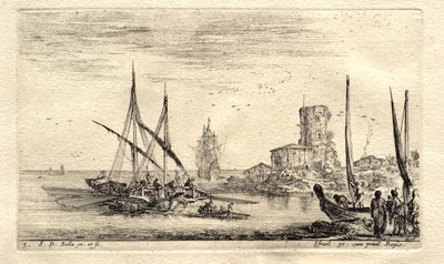 A Galley Moving toward the Open Sea by Stefano della Bella