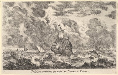 An Ordinary Ship Travelling Between Dover and Calais by Stefano della Bella