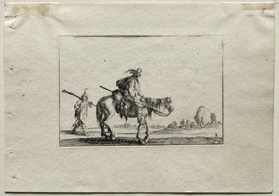 Caprices: Mounted Soldier and Foot Soldier by Stefano della Bella