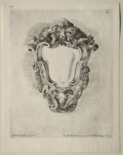 Collection of Various Caprices and New Designs of Cartouches and Ornaments: No 12 by Stefano della Bella