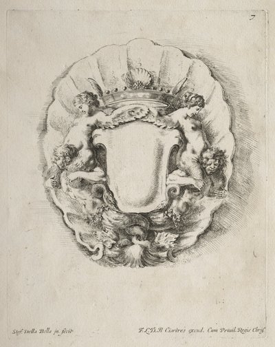 Collection of Various Caprices and New Designs of Cartouches and Ornaments: No 7 by Stefano della Bella