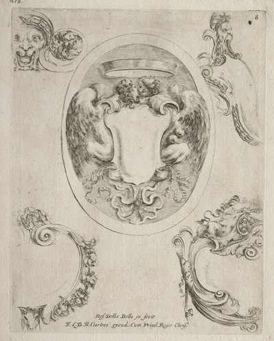 Collection of Various Caprices and New Designs of Cartouches and Ornaments: No 8 by Stefano della Bella
