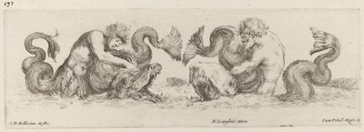 Dolphins and Tritons by Stefano della Bella
