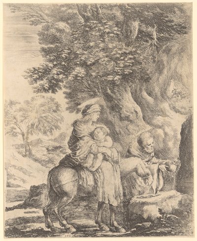 Flight into Egypt by Stefano della Bella