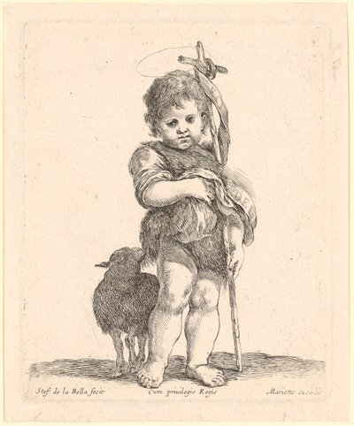 John the Baptist as a Boy, Gathering His Robe by Stefano della Bella
