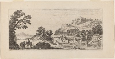 Landscape with Bridge by Stefano della Bella
